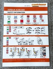 Safety Card Conviasa Airbus