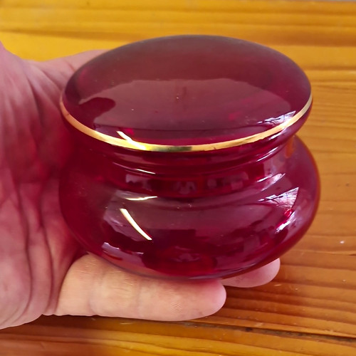 Vintage italian ruby red glass - ruby,