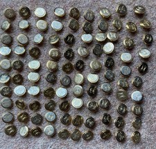 99 x Small Buttons  With Badge Centres 15mm Dia Very Clean