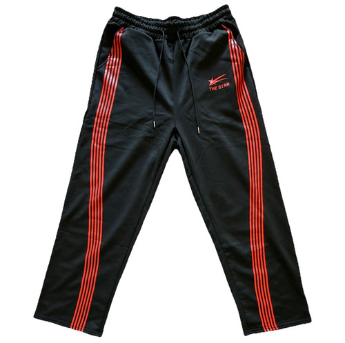 Streetwear black track pants - black,