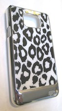 Samsung Galaxy S2 i9100.Hard Glossy Case,Leopard Print,Chrome Shell