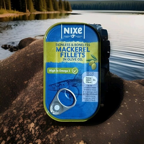 Tins mackerel fillets - tins,
