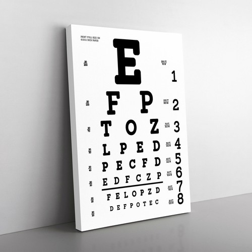 Eye test chart typography - test,