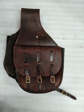 Crust Leather Saddle Bag Brown
