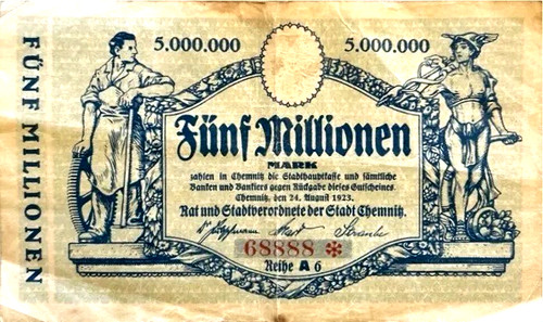 German 1923 5000 000 mark - 5000.000,