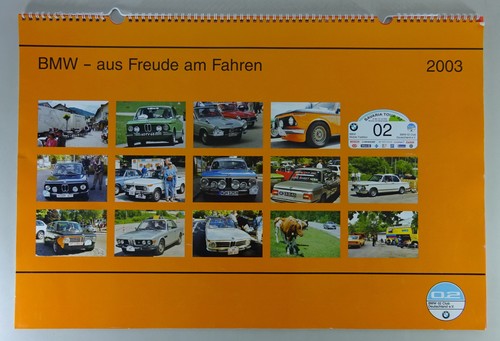 2003 bmw club wall calendar - 2003,