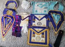 Vintage Masonic Collectables Regalia Aprons Gloves Sashes