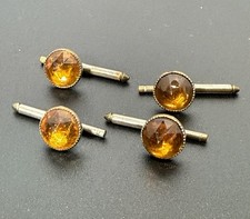 VINTAGE AMBER GLASS STONE
