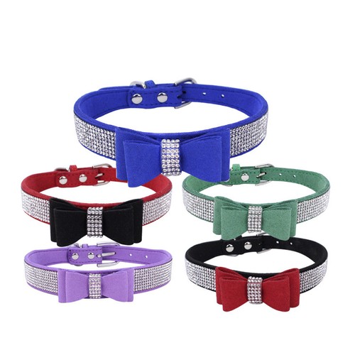 Dog collar suede leather - suede,