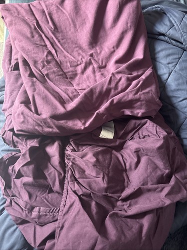 Two double purple fitted - two,