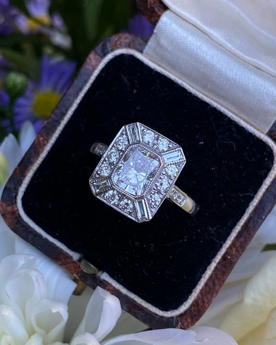 Art deco diamond - deco, ring