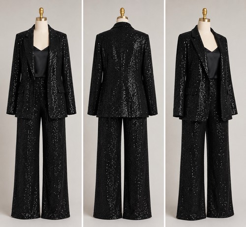 Lipsy black sequin relaxed - sequin,