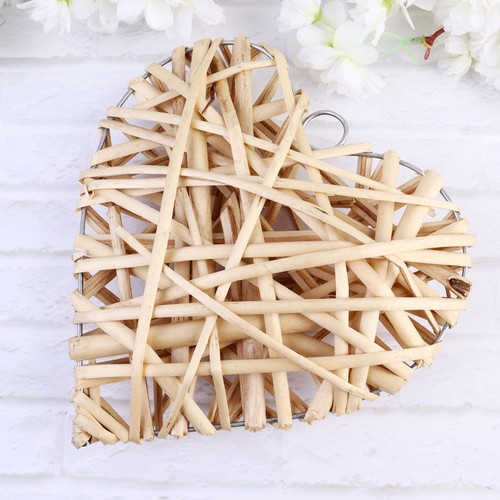 Pcs woven wicker heart shape - heart,
