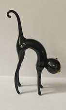1950's Murano Glass Scared Black Cat