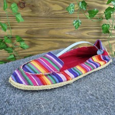 Rocket Dog Shoe US 10 Multicolor Espadrille Striped SlipOn Jute Sole Boho Summer