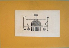 Original Old Antique Print Ship Boat Deck Patent Pump Capstan Design