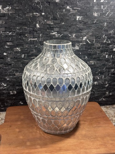 Pier one mosaic vase silver - mosaic,