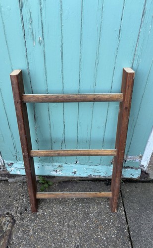 Vintage wooden step ladder - step,