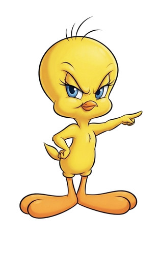 Tweety bird pointing you - bird,