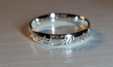 Silver Plated Copper Moon And Stars Ring Thumb Ring? For Men And Women