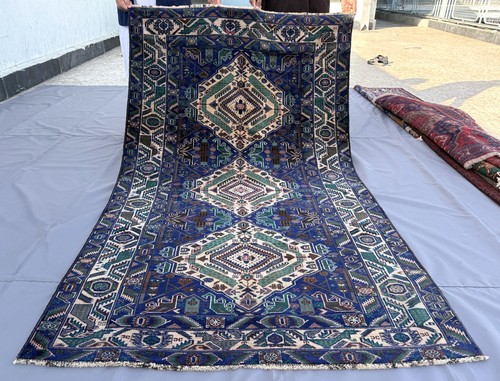 Blue antique afghan baluchi - blue,