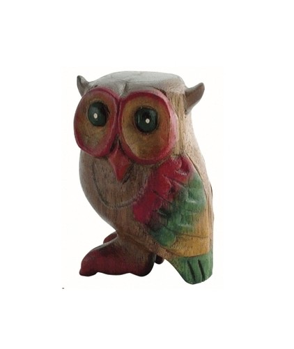 Hooting owl small wooden - hooting,