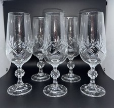 Set Of 5 Cut Crystal champagne