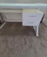 Contemporary White Glass Top