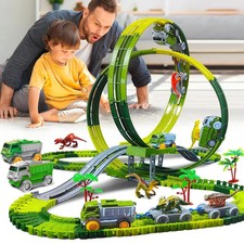 190pcs Dinosaur Race Track Set