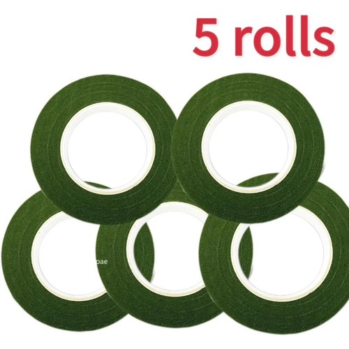 5pcs green floral tape bouquet - floral,