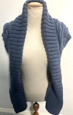 WENSLEYDALE LONGWOOL SHEEP SHOP SLEEVELESS CARDIGAN SIZE 12-16