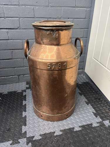 Copper milk churn - milk,