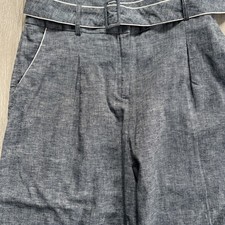 NEXT Wide Leg Blue Linen Mix
