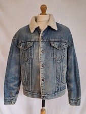 Levi's Original Vintage 1980s Sherpa Lined Denim Jacket Mens Large Authentic