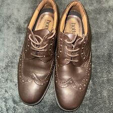 MENS HOTTER REDWOOD DUAL FITTING BROWN LEATHER SHOES. SIZE UK 6