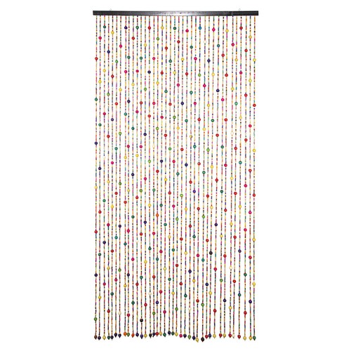 Wooden beaded bamboo door - wooden,