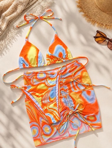 Piece swirl print - 3, set