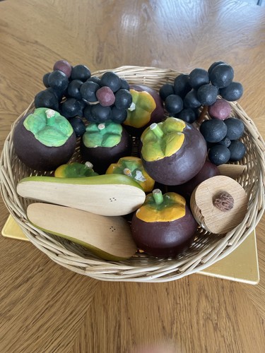 Vintage wooden fruit basket - vintage,