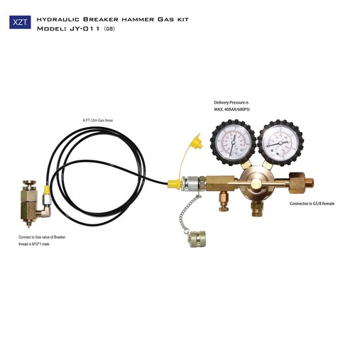 Nitrogen gas charging test kit - test,