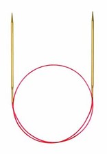 Addi Lace Fixed Circular Knitting Needles with Extra Sharp Gold Tips