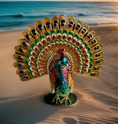 Large yellow colorful peacock - large,