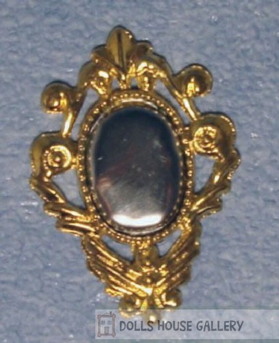 Small fancy gold wall mirror - fancy,