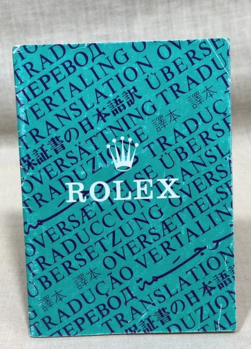 Rolex translation booklet 1992 - rolex,
