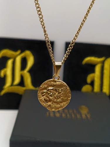 18k gold lion - gold, coin