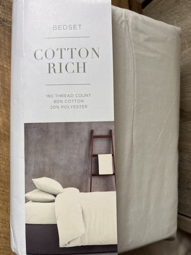 Cream cotton rich plain - cream,