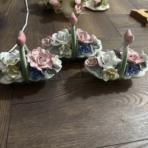 Porcelain flower basket - porcelain,