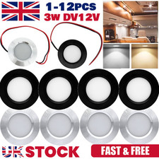 1-12pcs LED 12V Spot Lights Dimmable Caravan Motorhome Boat Recessed Downlights