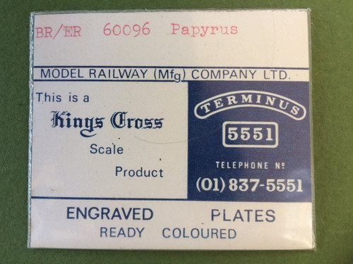 Kings cross loco nameplate 4mm - kings,