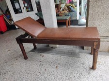 Antique Victorian / Edwardian Medical Doctors Examination Couch Table Bench