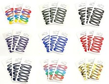 18 x Sleepies Bendies Hair Slides Sleepy Snap Clips School Colours Sleepies